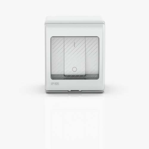 TRX ELCW Weatherproof Switch Socket 250V IP55 Modular 1–4 Gang — dimensional drawing