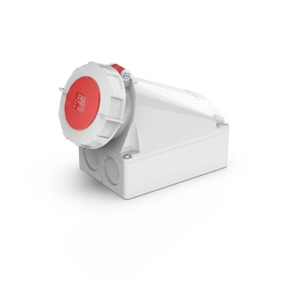 SOCKET POWER INDUSTRIAL WALL MOUNT 3P/4P/5P, 63A CE Certified
