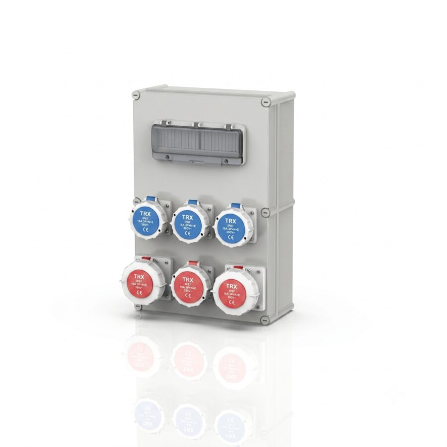 SOCKET POWER PLASTIC COMBINATION MAINTENANCE BOX WALL MOUNTED OUTDOOR IP44/IP66